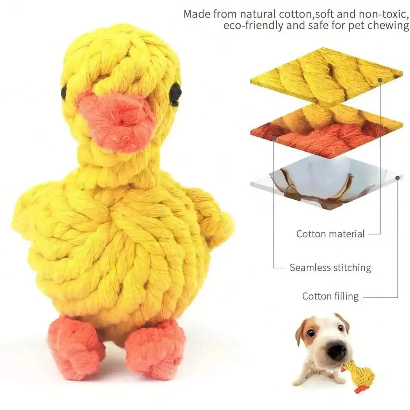 Duck Rope Chew Toy for Dogs 4