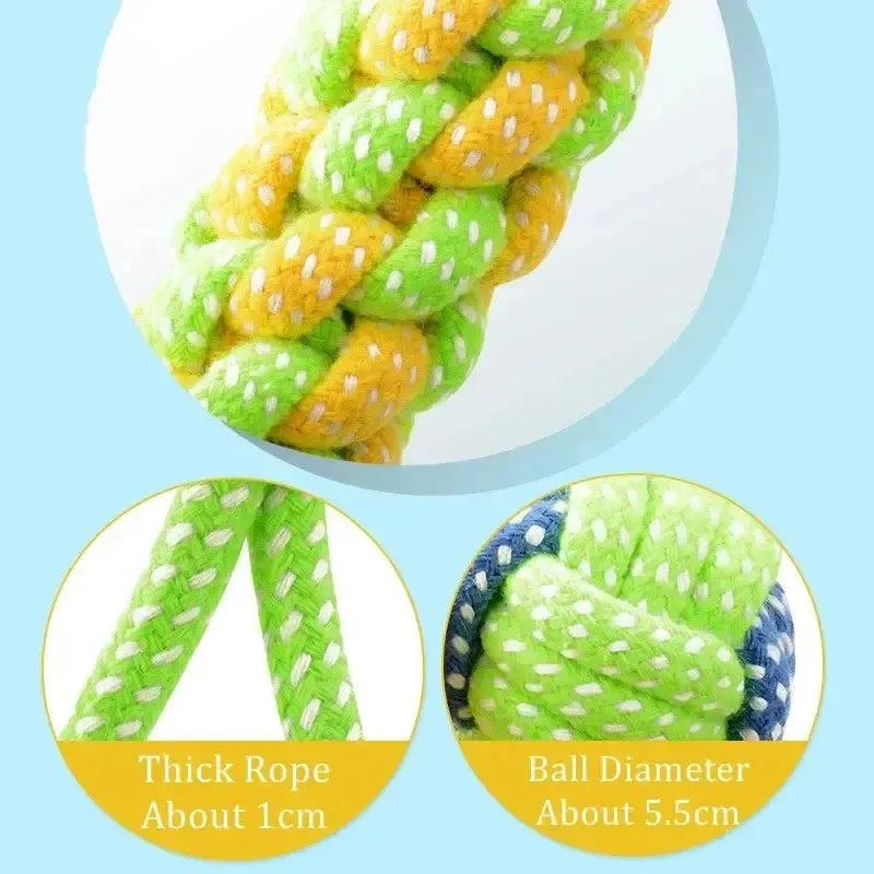 Durable Cotton Rope Knot Ball for Dogs 3