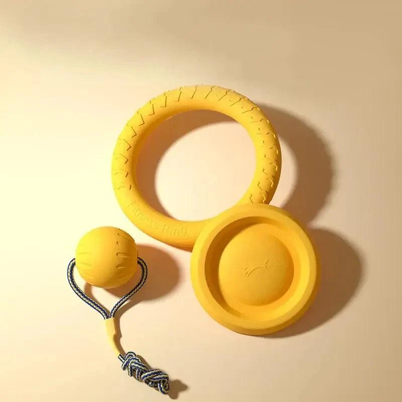 Durable Dog Toy Set – Flying Disc, Ball, Tug & Pull Ring 6