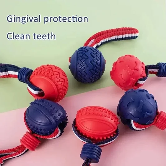 Durable Rope Dog Ball with Chewy Texture alternate view