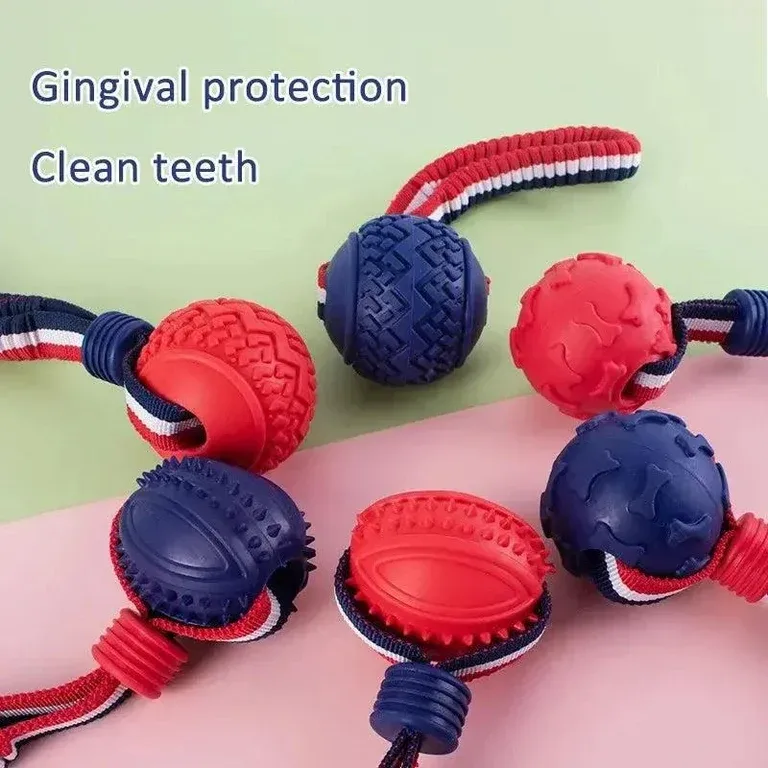 Durable Rope Dog Ball with Chewy Texture alternate view