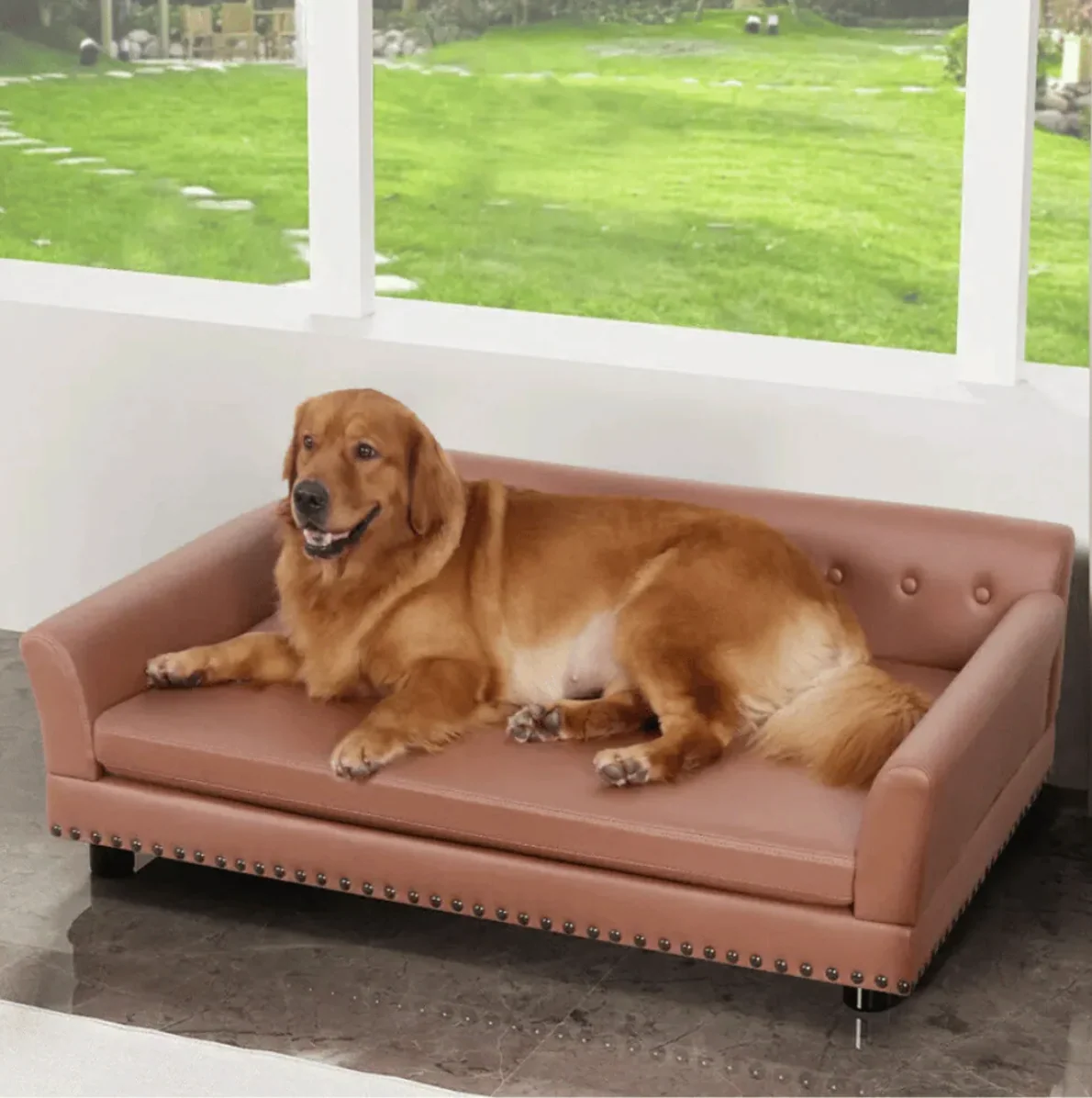 Elevated Luxury Dog Sofa Bed | Waterproof & Orthopedic 2