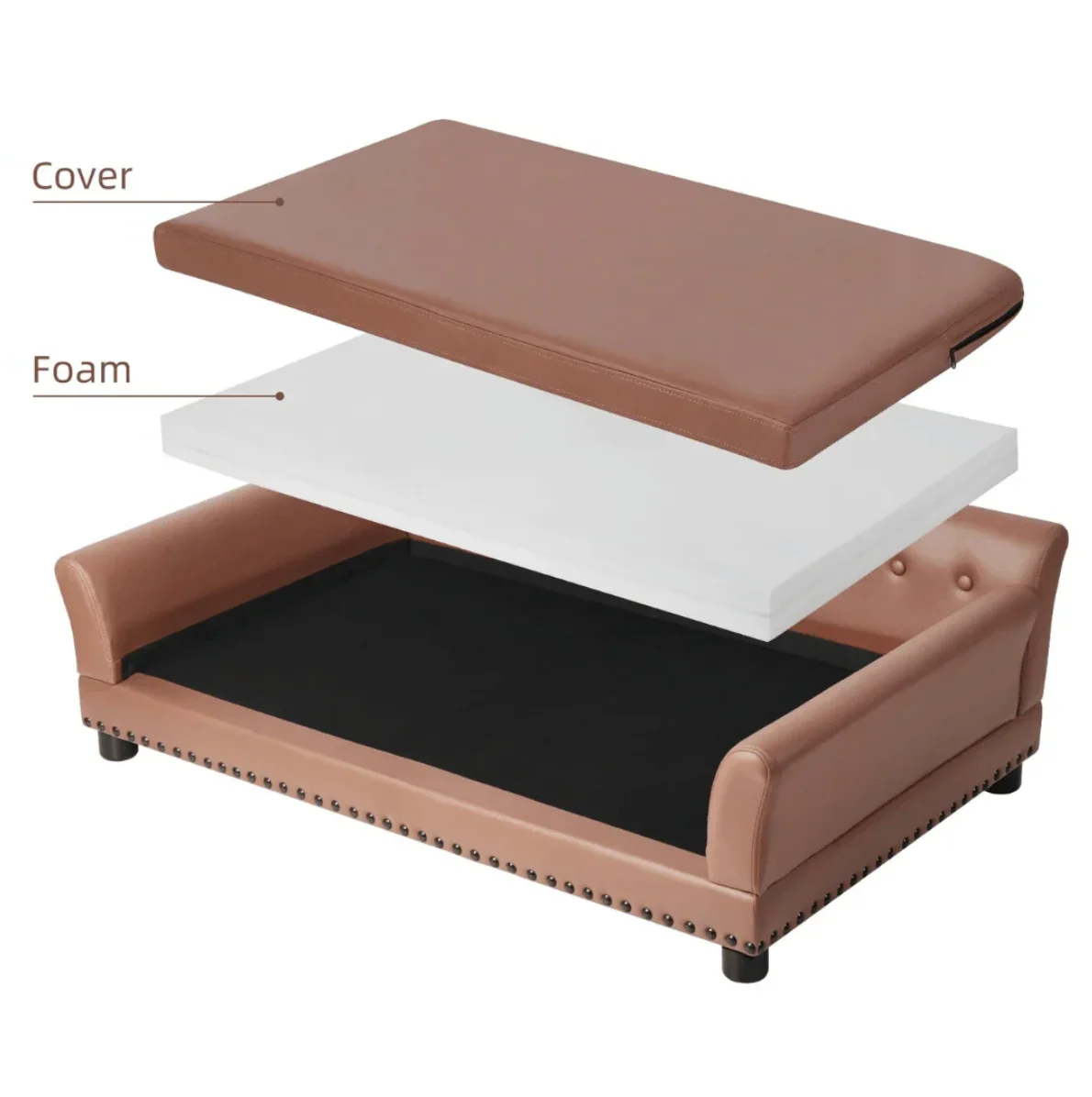 Elevated Luxury Dog Sofa Bed | Waterproof & Orthopedic 6