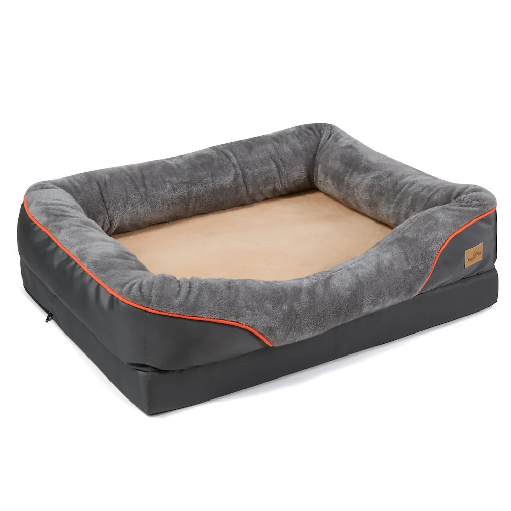 Extra large Orthopedic Dog Bed | Washable Bolster And Foam Support 10