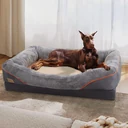 Extra large Orthopedic Dog Bed | Washable Bolster And Foam Support