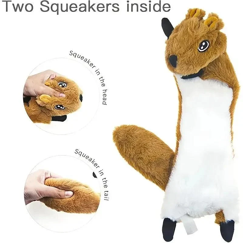 Extra-Long Squeaky Animal Dog Toy – 45cm Stuffing-Free Plush 3