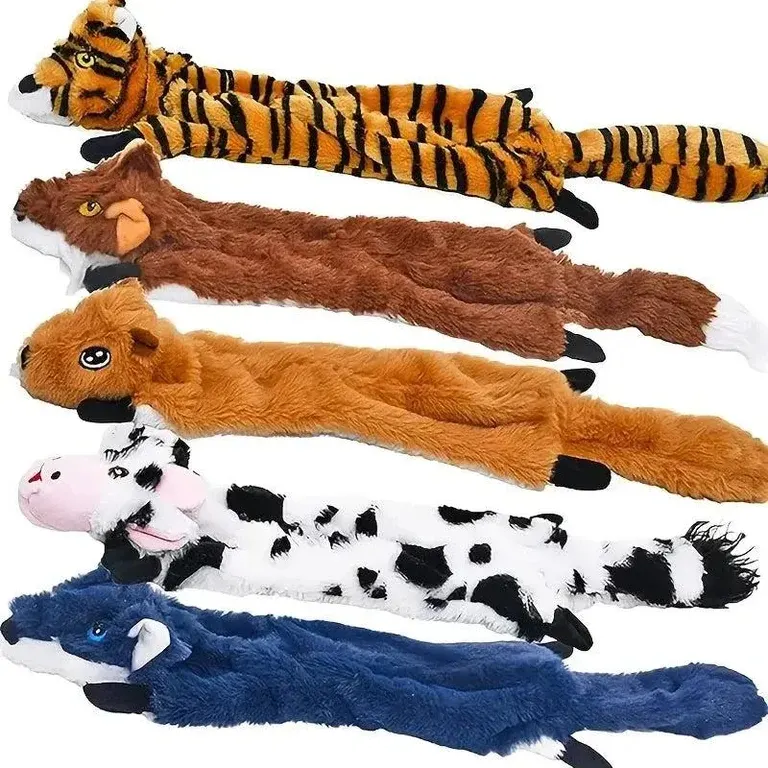Extra-Long Squeaky Animal Dog Toy – 45cm Stuffing-Free Plush