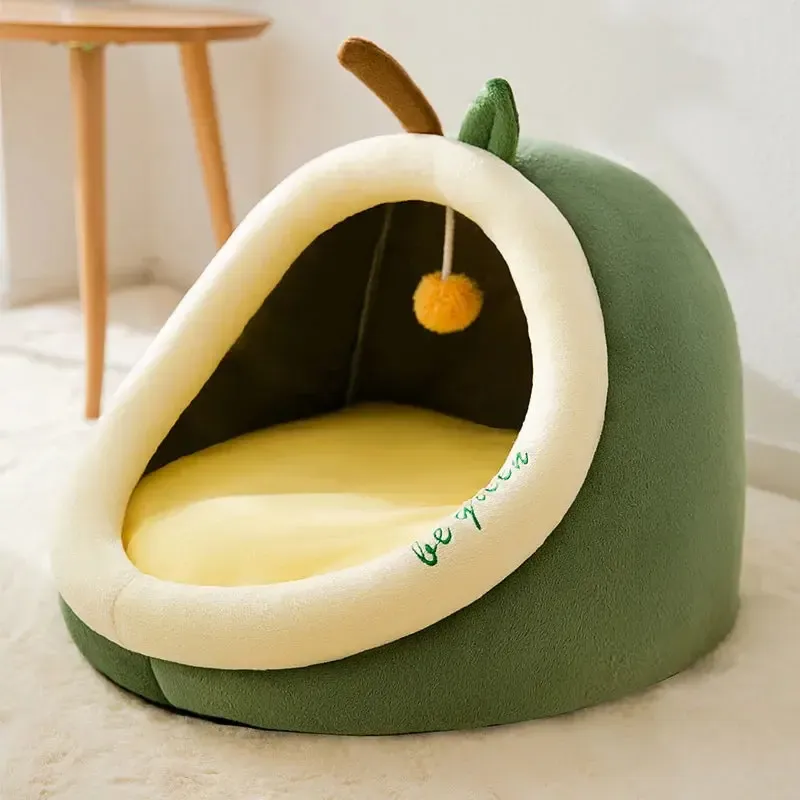 Foldable Cotton Cave Dog Bed With Washable Cushion 7