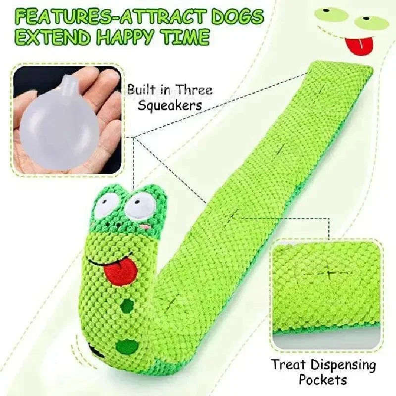 Frog Puzzle Feeder Plush Dog Toy 3
