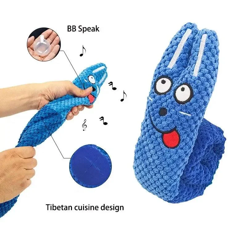 Frog Puzzle Feeder Plush Dog Toy 4