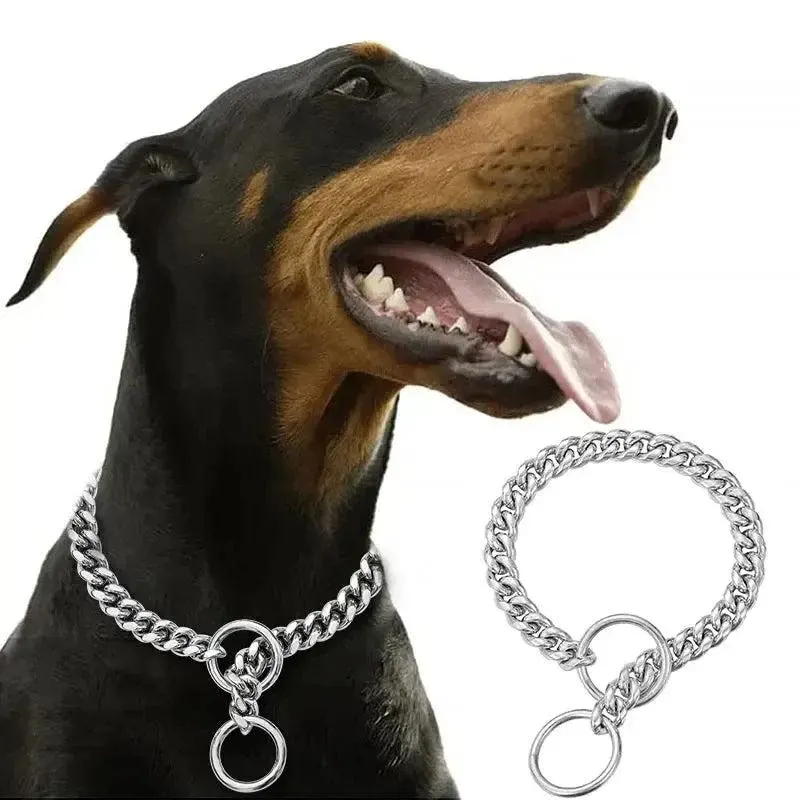 Gold Chain Dog Collar for Strong Dogs – Stainless Steel 10