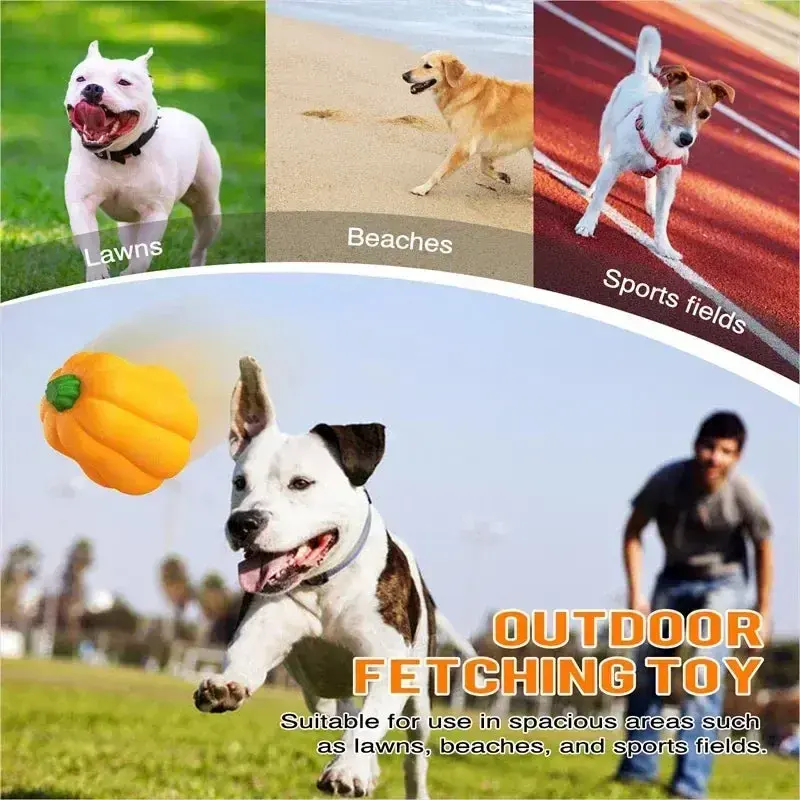 Halloween Dog Toy – Big Pumpkin Squeaky Chew Toy 6