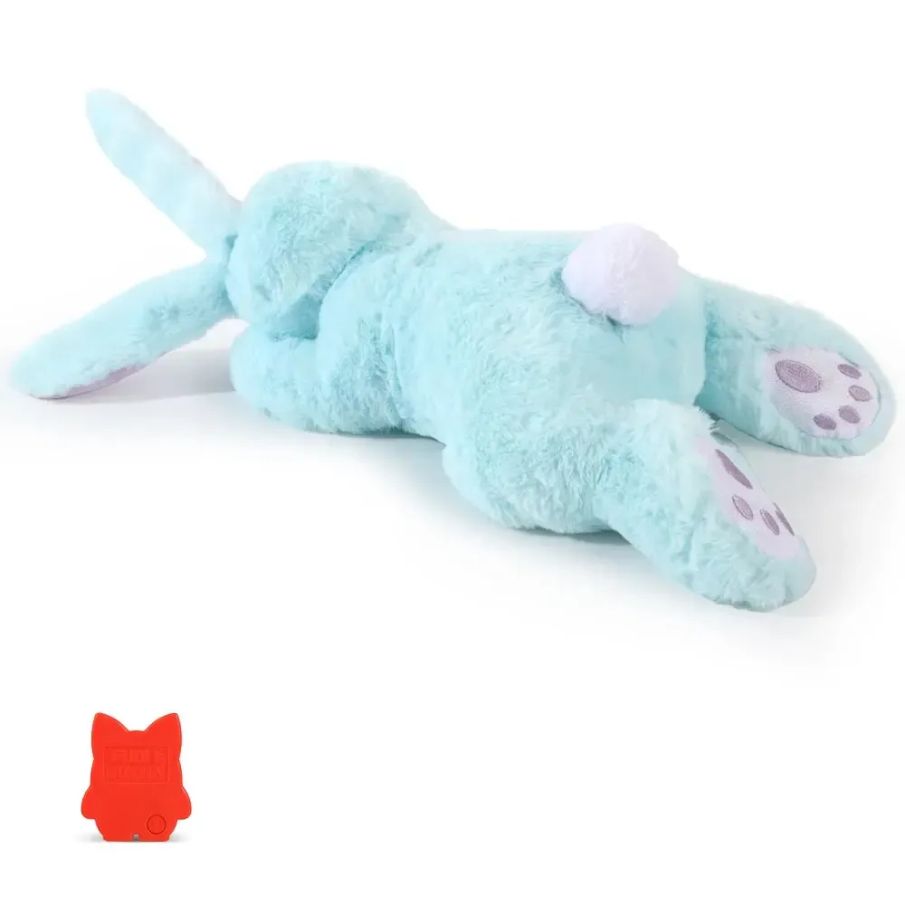 Heartbeat Toy for Dogs – Soft Rabbit Calming Plush 10