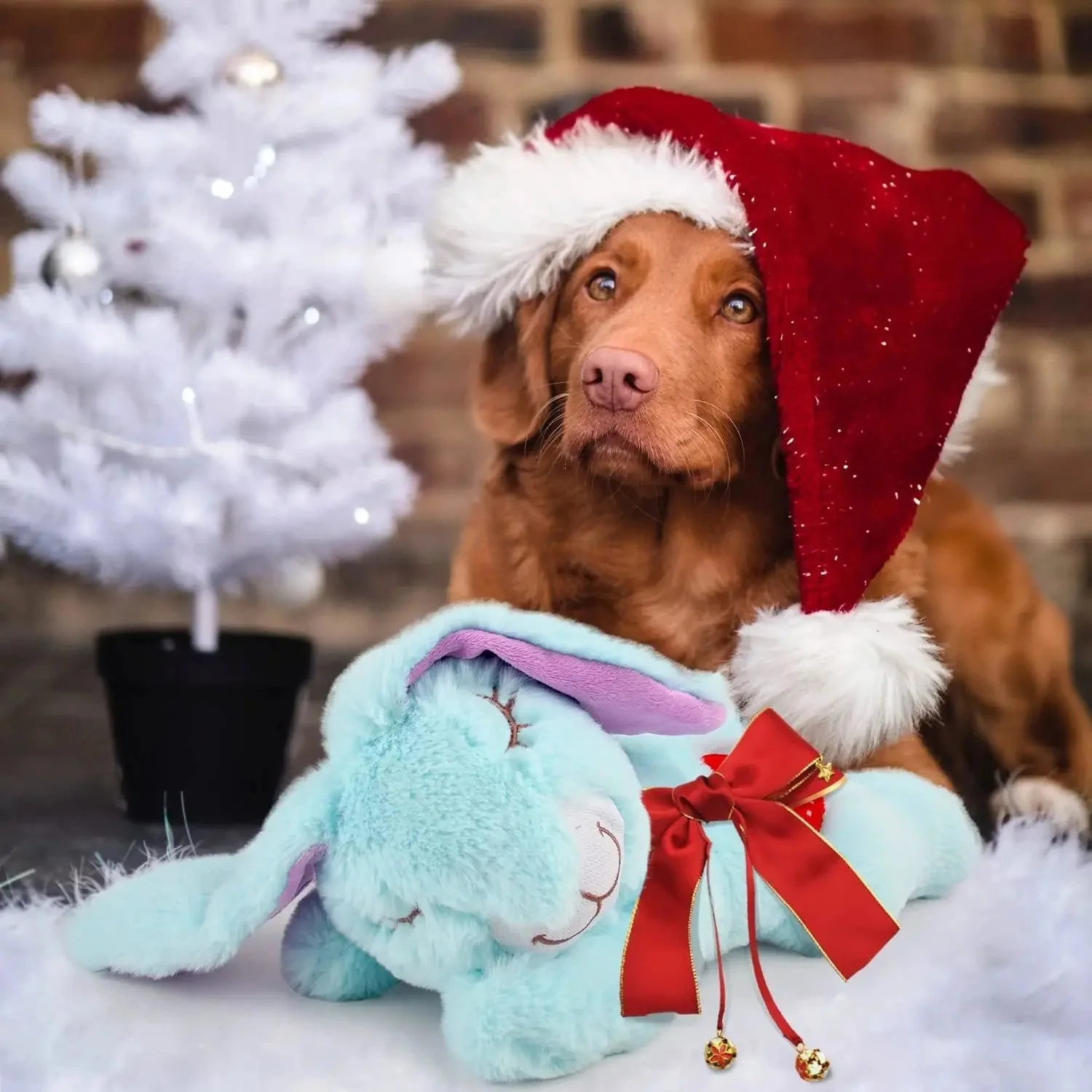 Heartbeat Toy for Dogs – Soft Rabbit Calming Plush 3