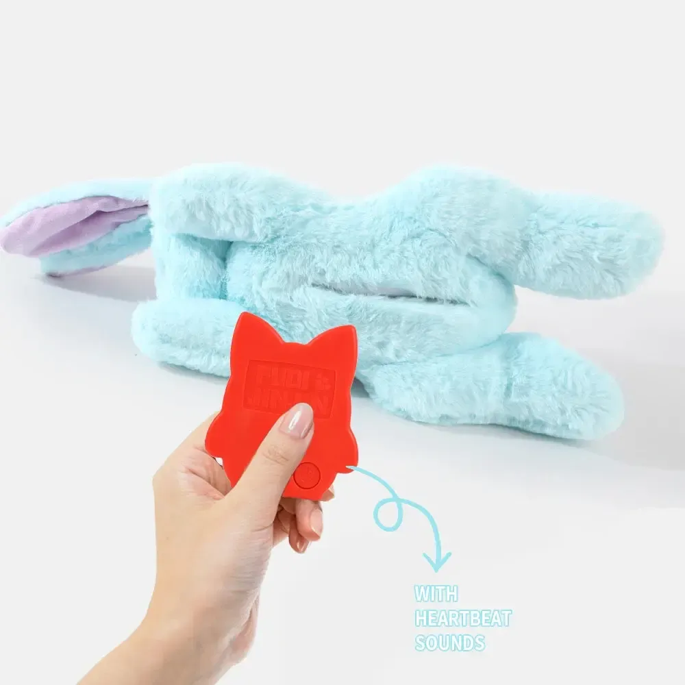 Heartbeat Toy for Dogs – Soft Rabbit Calming Plush 7