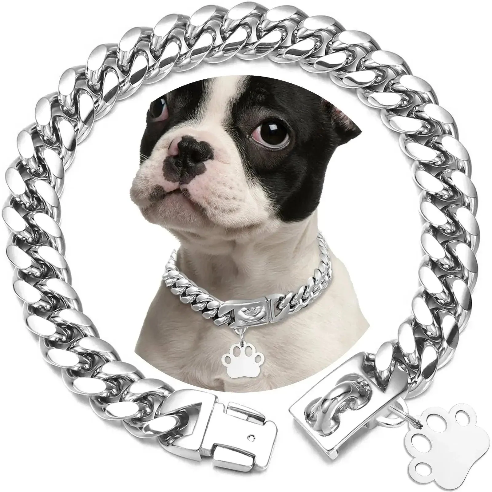 Heavy-Duty Gold Plated Cuban Link Dog Collar 10