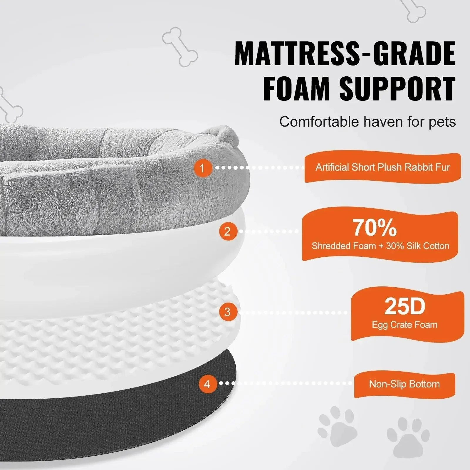 Human Dog Bed for Pets & Adults | XXL Orthopedic Bolster 3