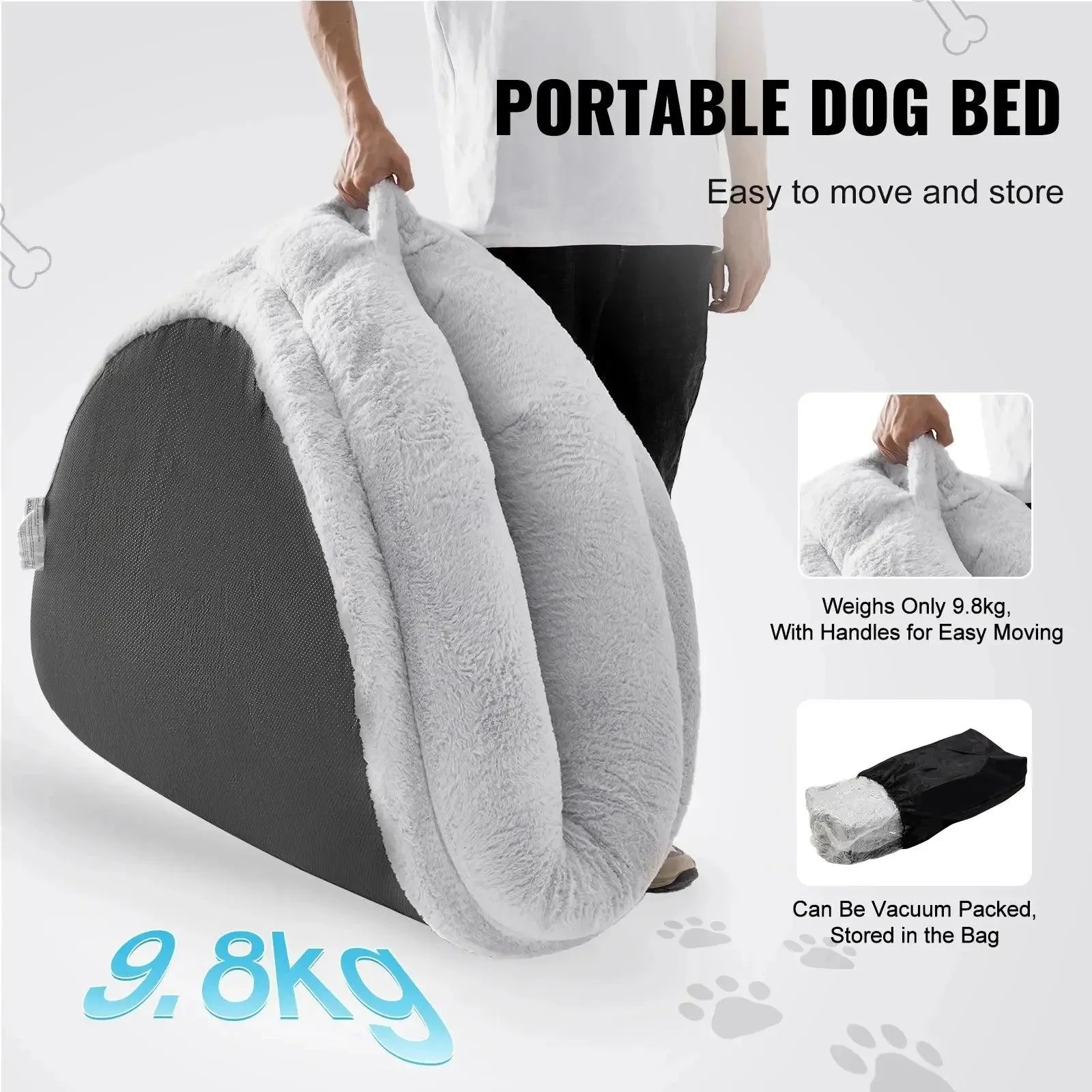 Human Dog Bed for Pets & Adults | XXL Orthopedic Bolster 4