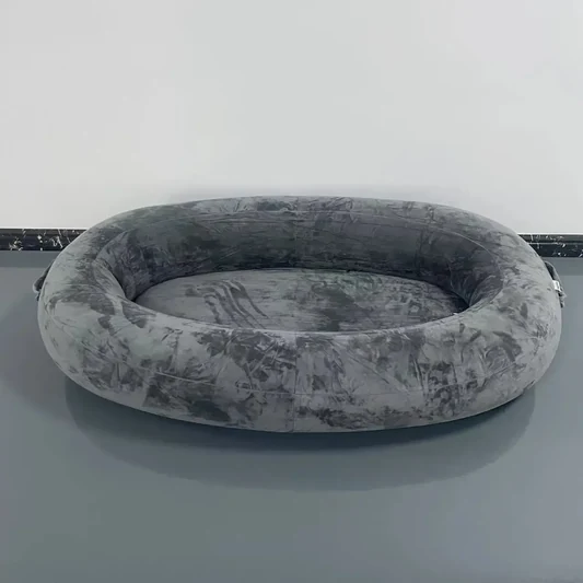 Human-Size Inflatable Dog Bed with Washable Plush Cover alternate view