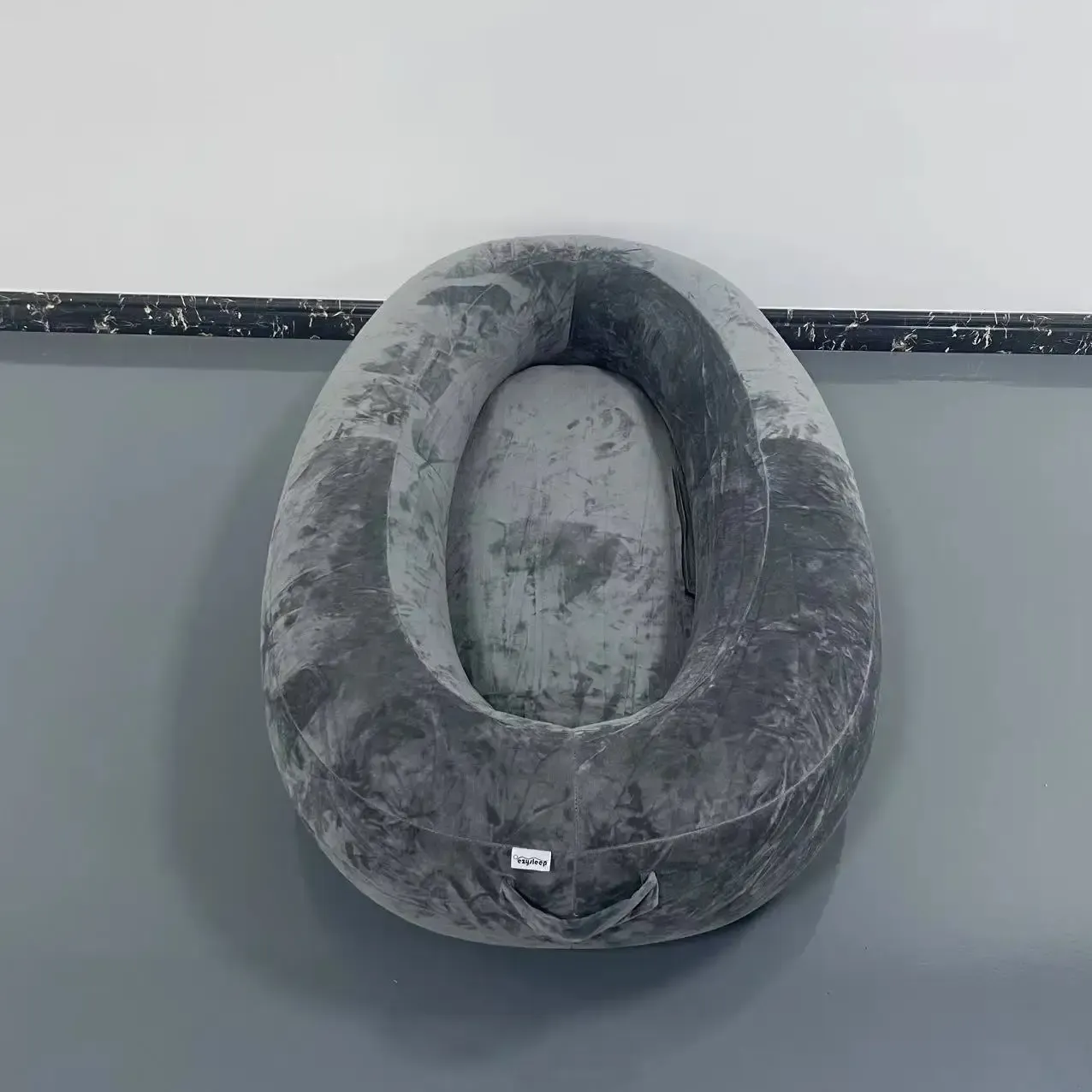 Human-Size Inflatable Dog Bed with Washable Plush Cover