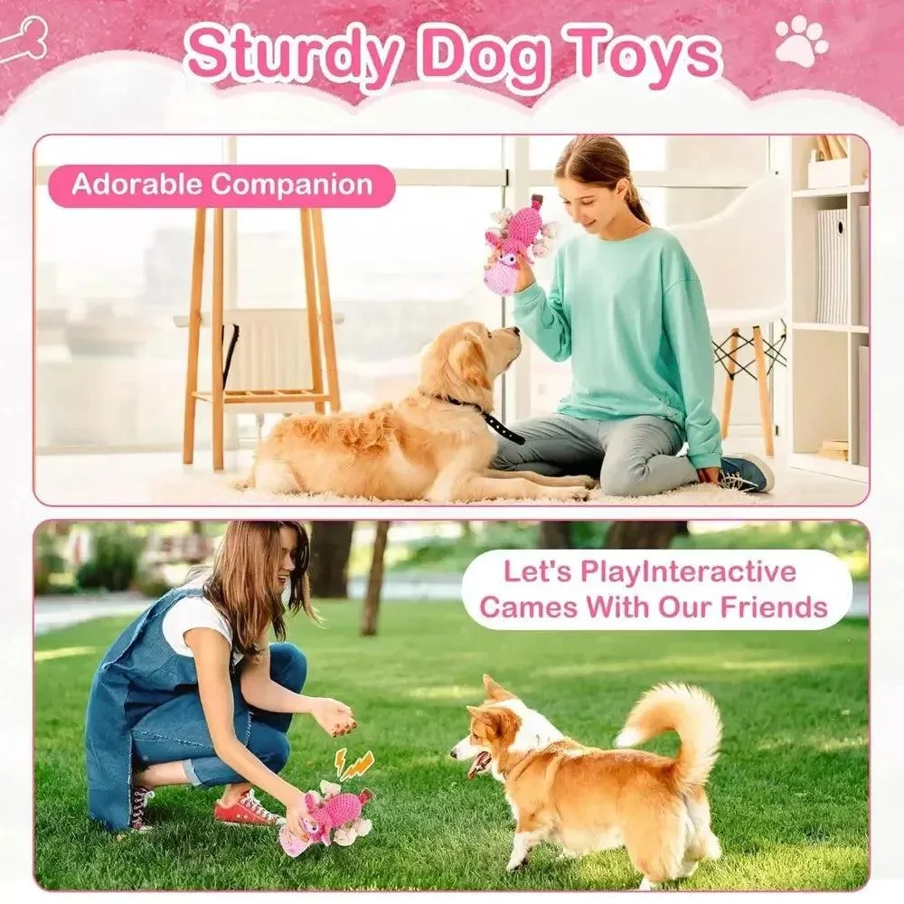Indestructible Squeaky Rope Dog Toy 6