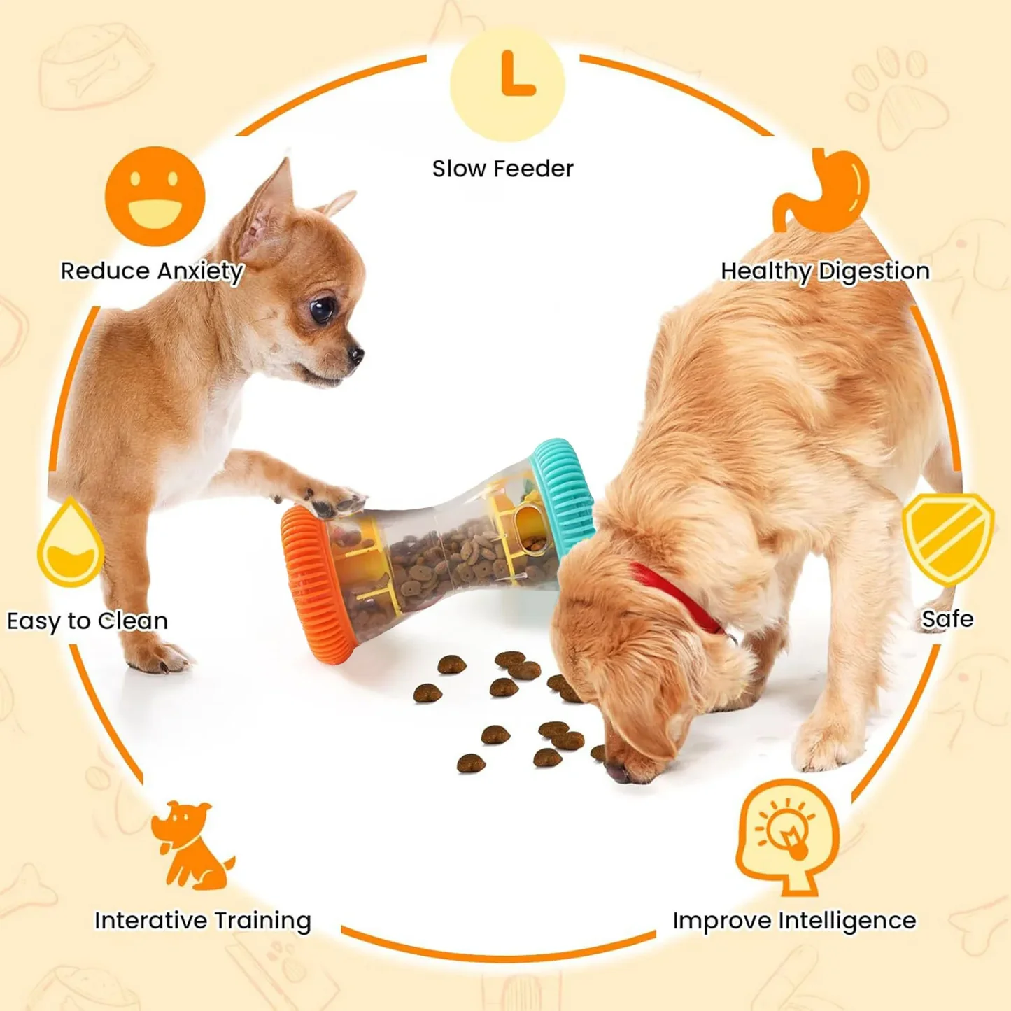 Interactive Dog Treat Dispenser Toy