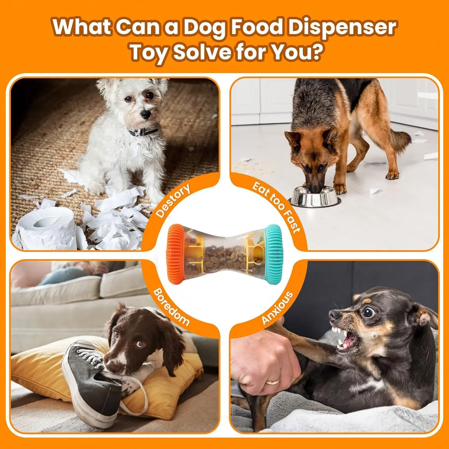 Interactive Dog Treat Dispenser Toy