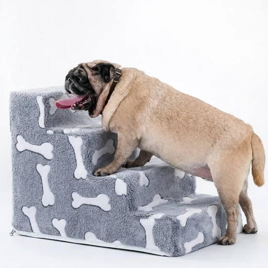 Joint safety stairs for elderly dogs with washable cover alternate view