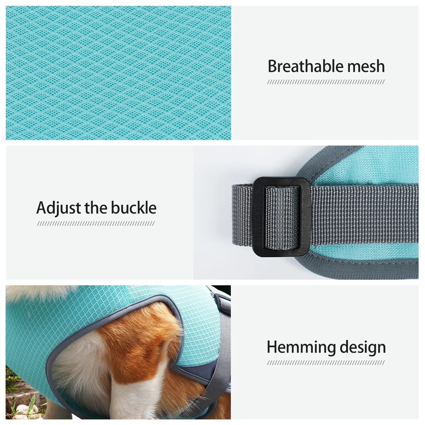 Lightweight Dog Cooling Vest with Reflective Strips