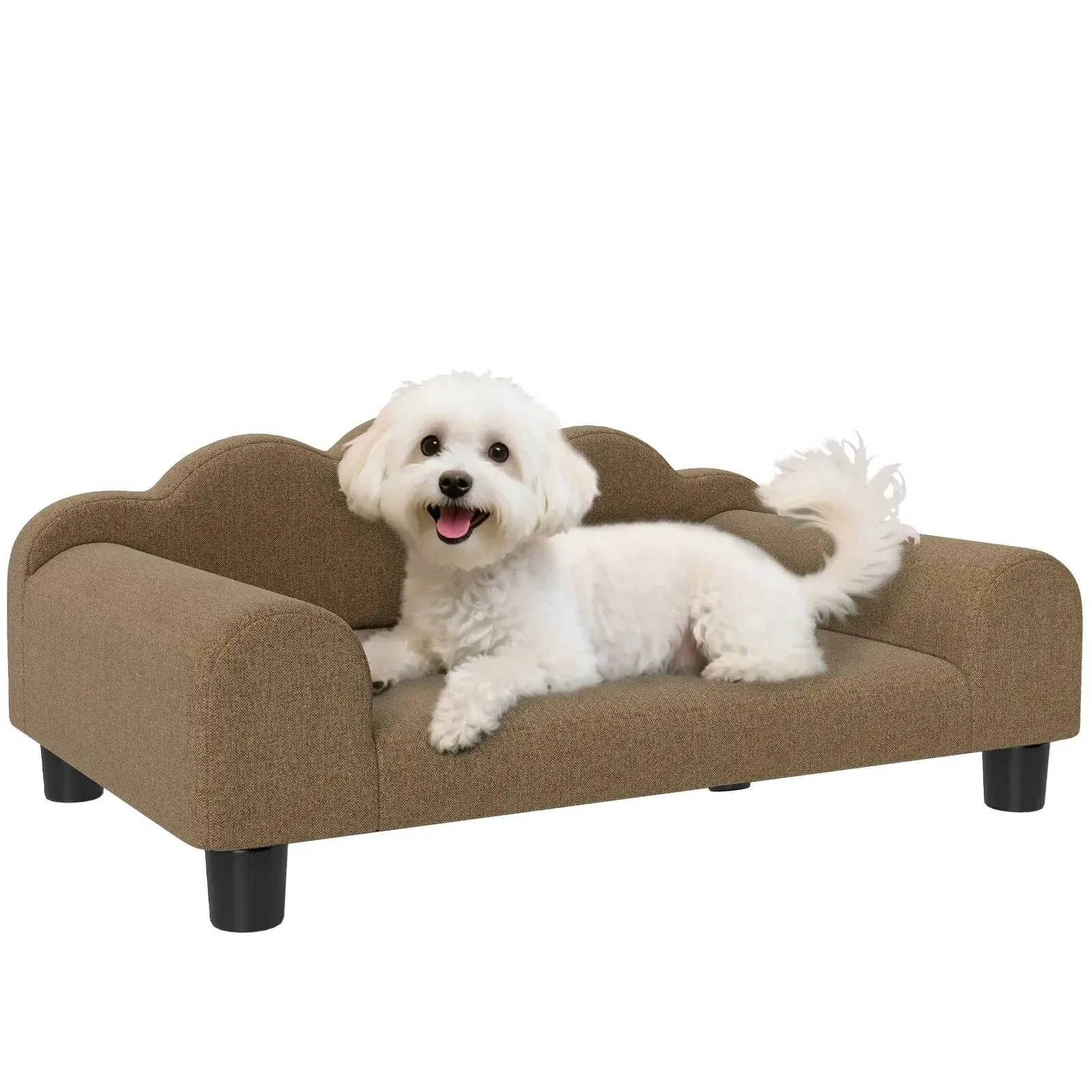 Luxury Small Dog Sofa Bed with Backrest and Washable Cushion
