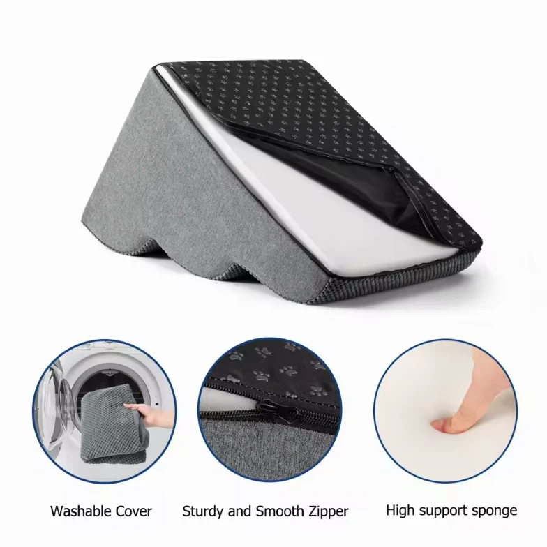 Memory foam dog stairs with washable corduroy cover 6