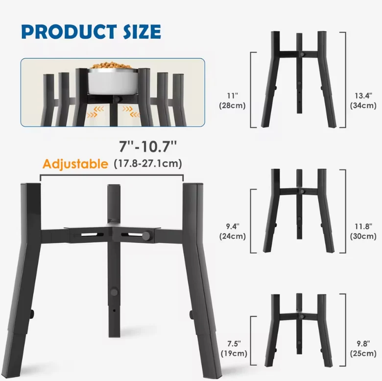 Metal Elevated Dog Bowl Stand for Large Dogs 5