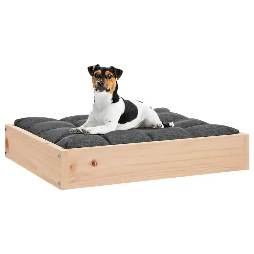 Minimalist Pine Wood Dog Bed Frame for Puppies and Small Breeds