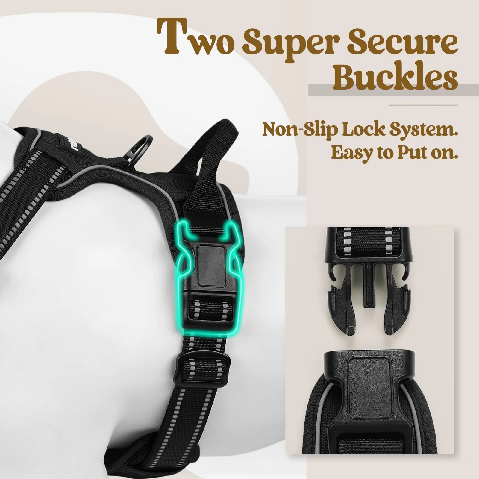 No Pull Dog Harness Front Clip 6