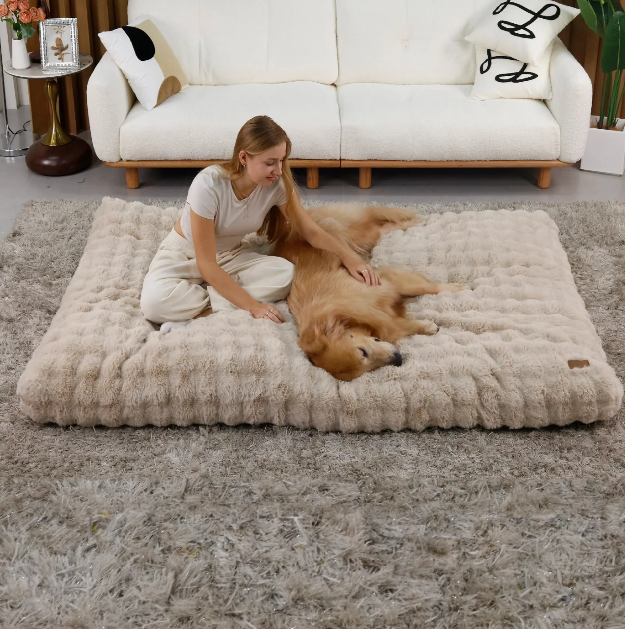 Orthopedic Dog Bed | Ultra Plush Cover for Large & Giant Breeds 2