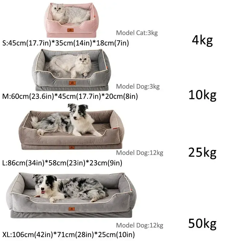 Orthopedic Dog Sofa Bed With Removable Cushion 5