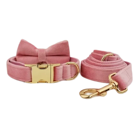 Pink Velvet Dog Collar alternate view