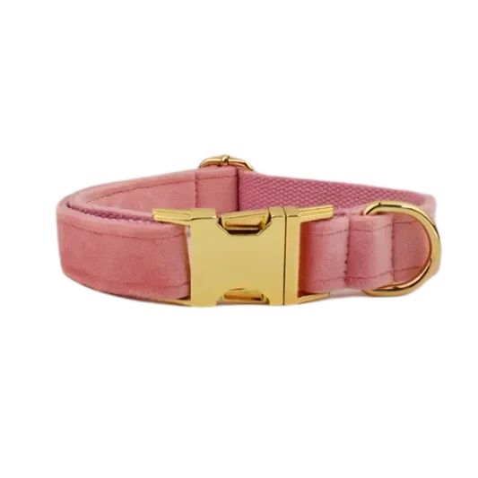 Pink Velvet Dog Collar