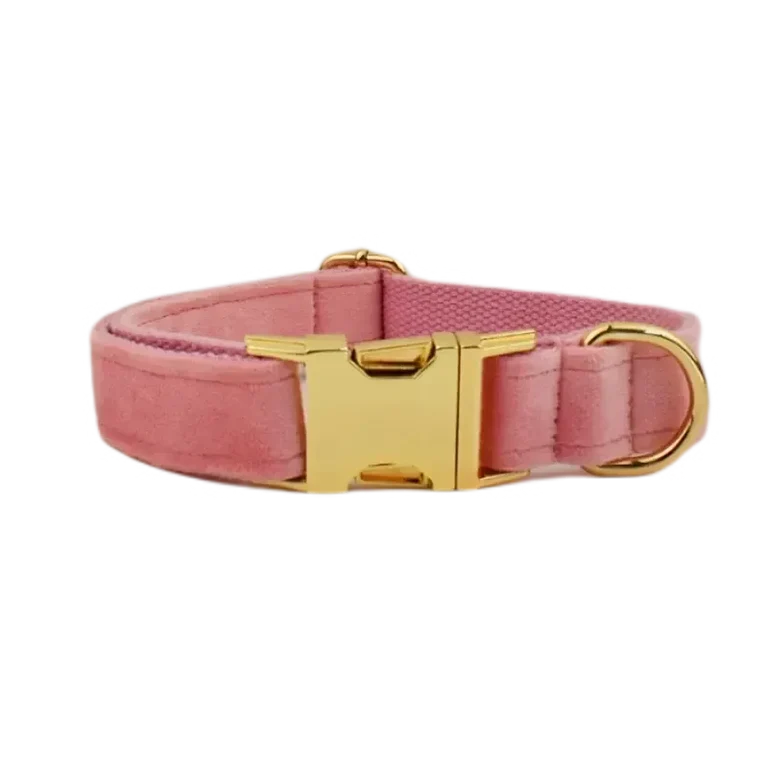 Pink Velvet Dog Collar