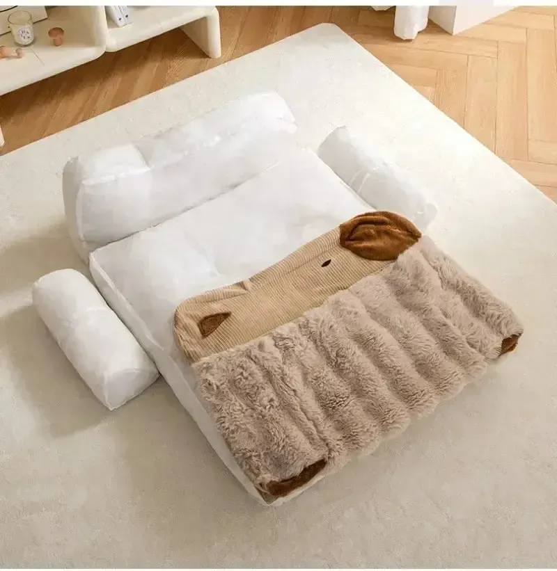 Plush Fleece Washable Dog Bed 4