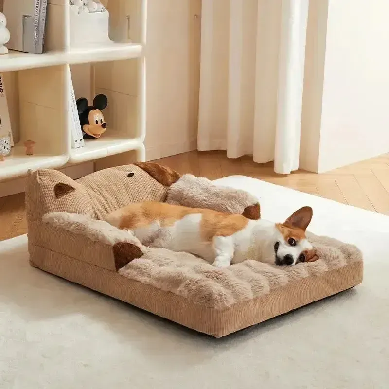 Plush Fleece Washable Dog Bed 5