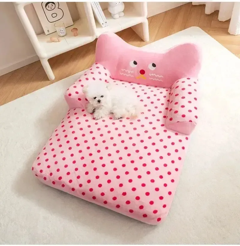 Plush Fleece Washable Dog Bed 6