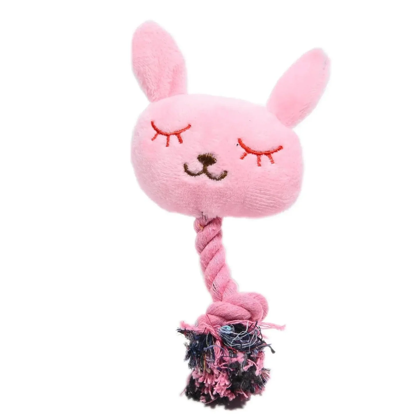 Plush Squeaky Rope Dog Toy – 17cm Puppy Chew Toy