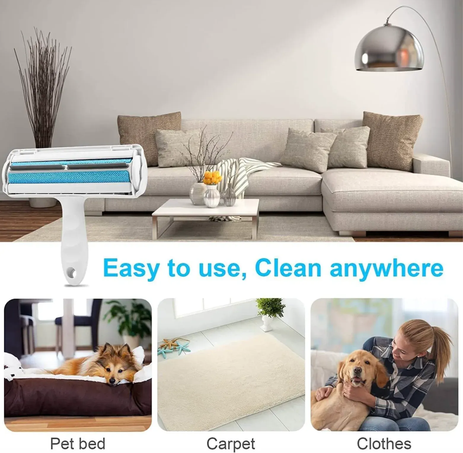 Portable Dog Hair Remover Roller for Furniture 3