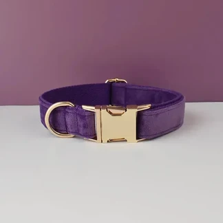 Purple Velvet Dog Collar