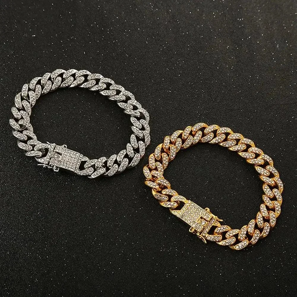 Rhinestone Dog Chain Collar | Jeweled Stainless Steel Link 4