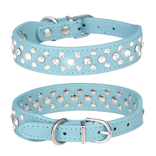 Rhinestone Studded Dog Collar