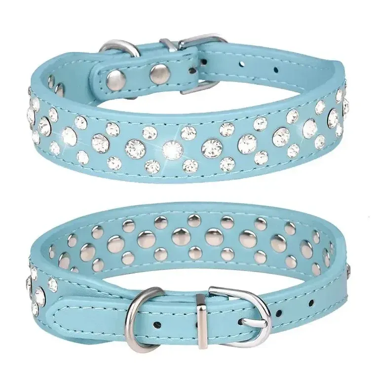 Rhinestone Studded Dog Collar