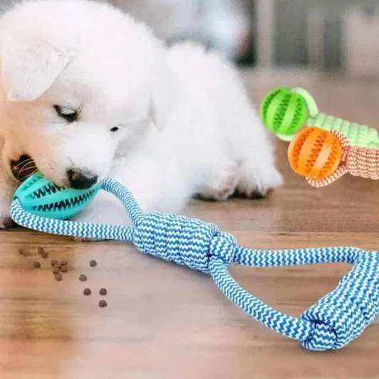 Rope Ball Chew Toy with Treat Dispenser for Medium & Large Dogs alternate view