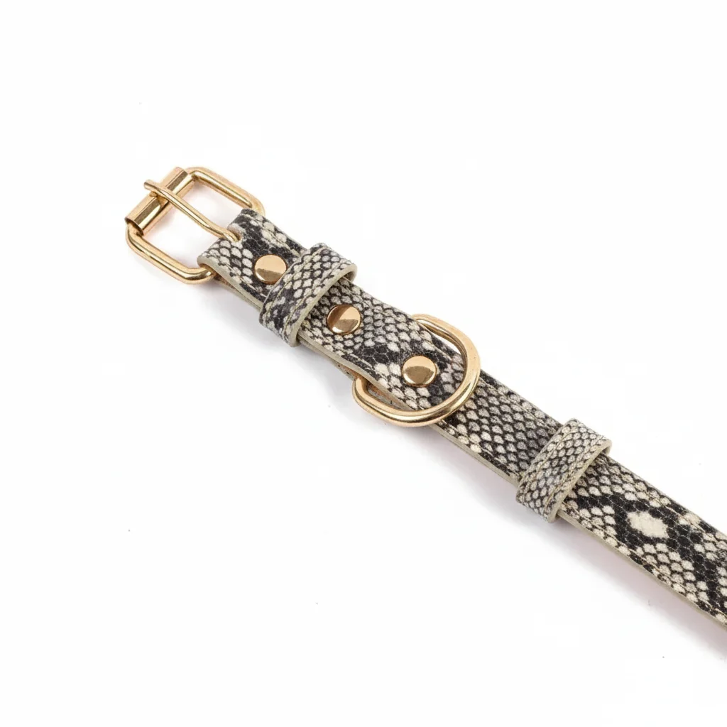 Snake Printed Dog Collar 2
